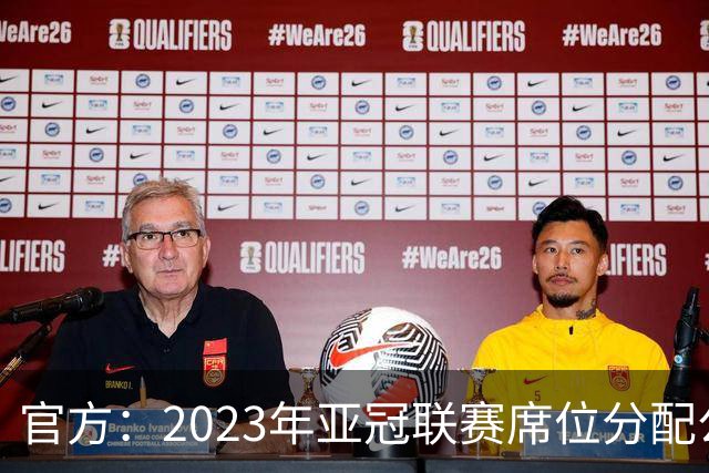 官方：2023年亚冠联赛席位分配公布 中超名额为2+2
